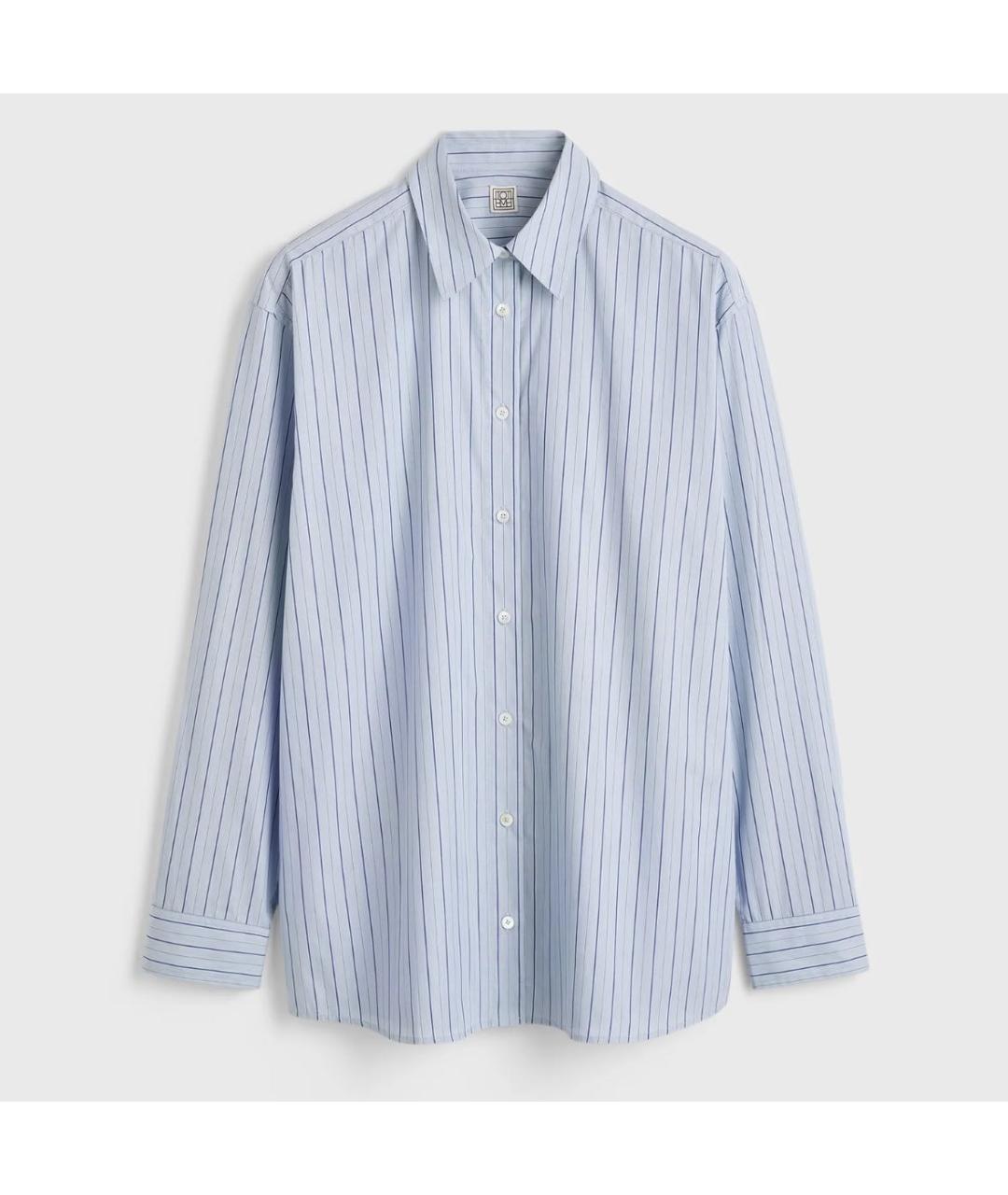 TOTEME Голубая хлопковая рубашка, фото 5