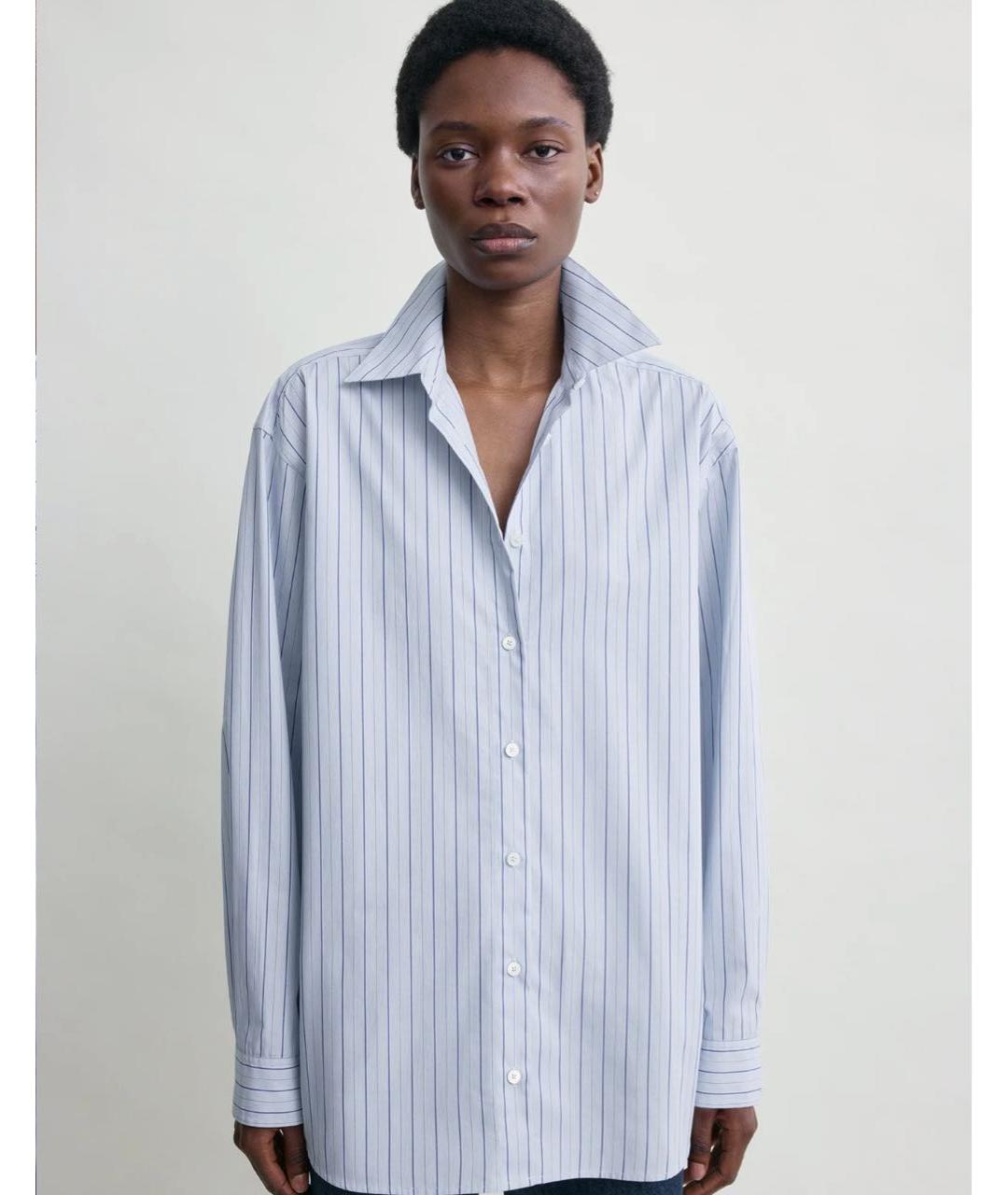 TOTEME Голубая хлопковая рубашка, фото 2