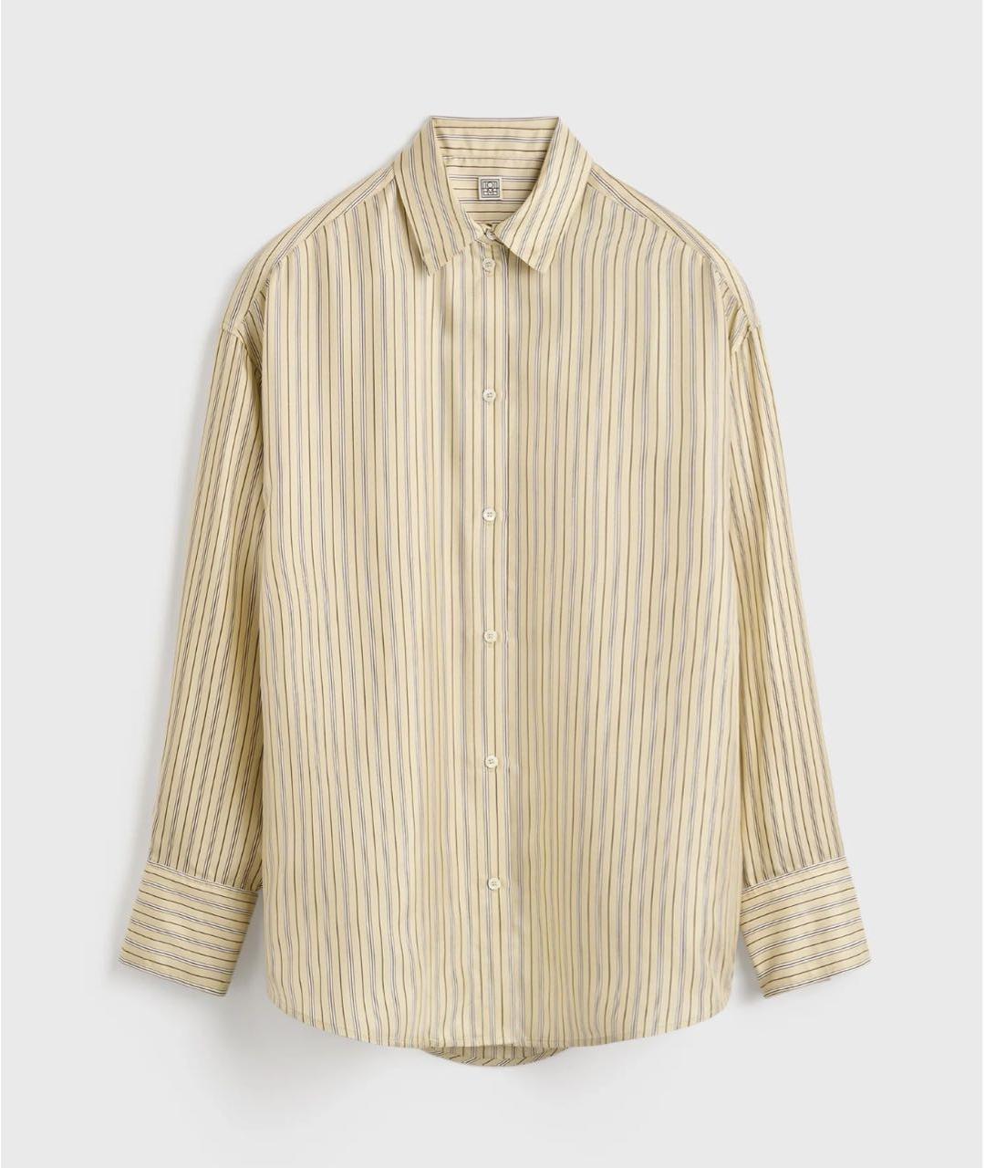 TOTEME Желтая шелковая рубашка, фото 4