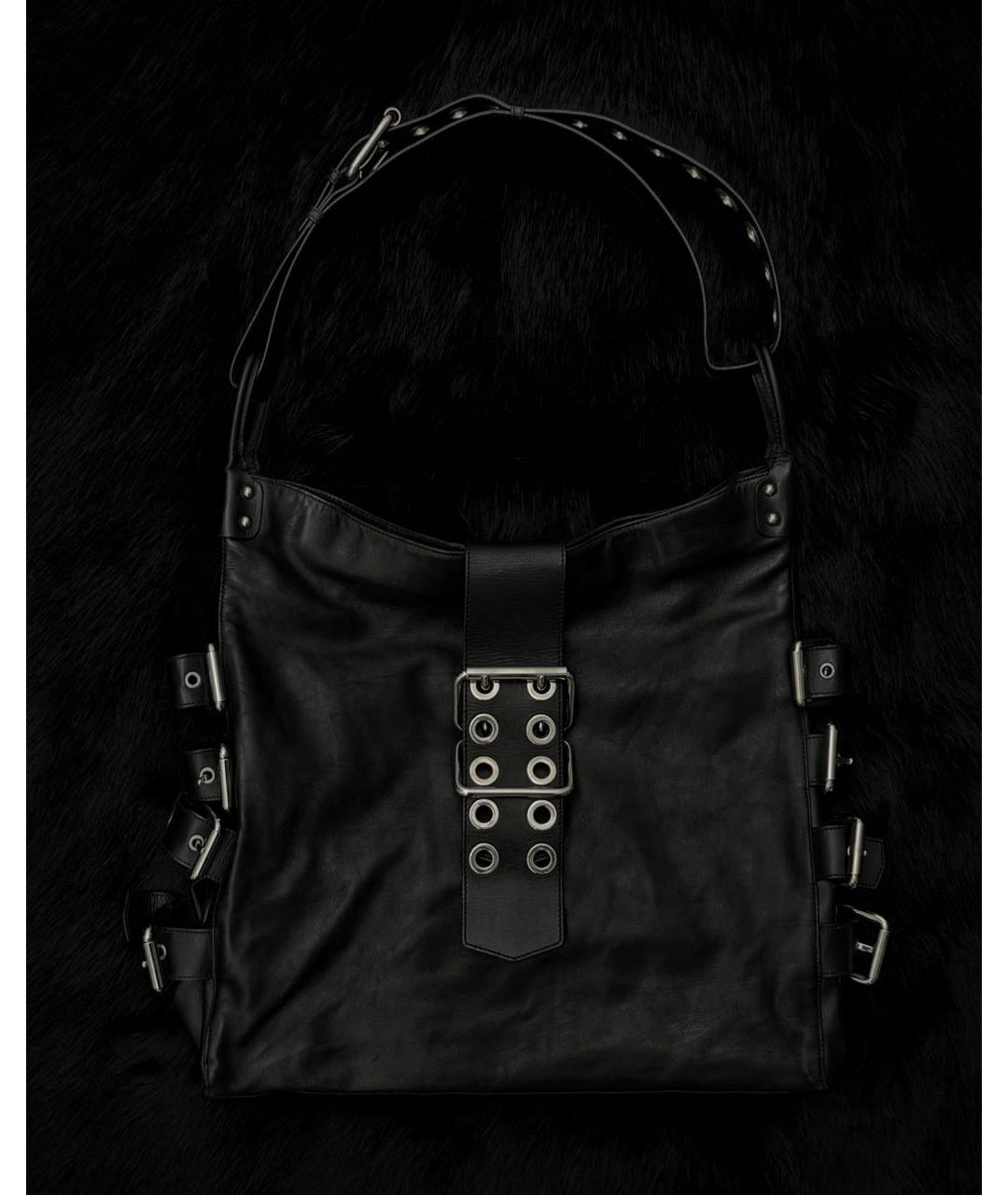 DOLCE&GABBANA Черная кожаная сумка с короткими ручками, фото 8