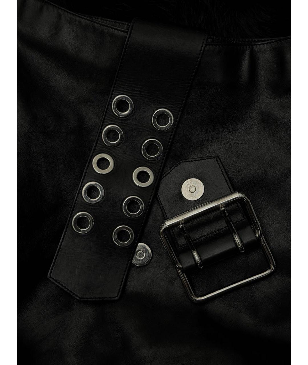 DOLCE&GABBANA Черная кожаная сумка с короткими ручками, фото 5