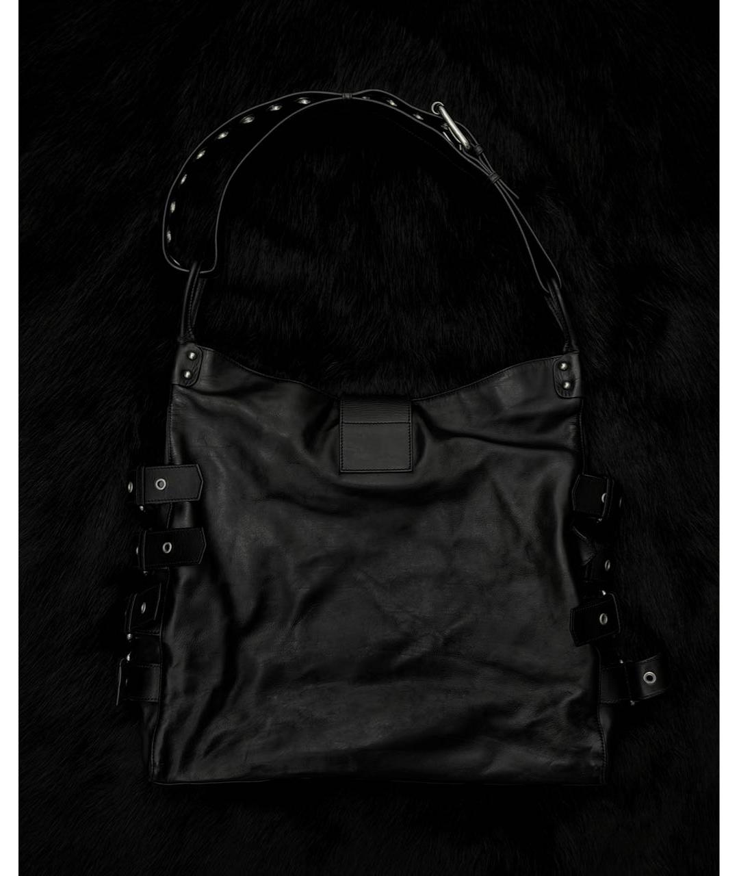 DOLCE&GABBANA Черная кожаная сумка с короткими ручками, фото 2