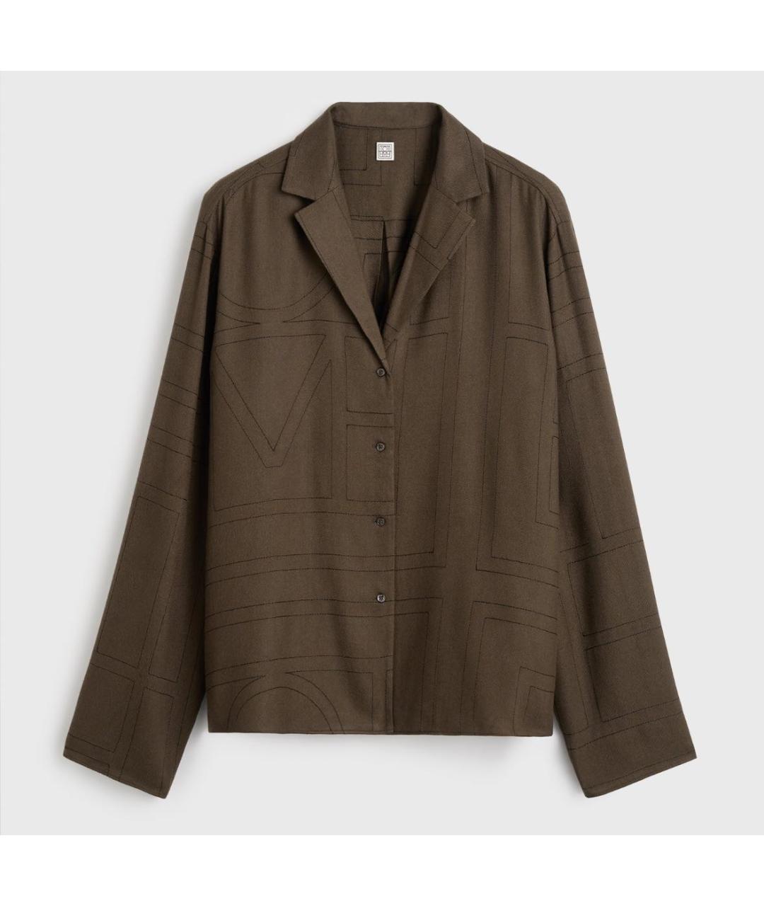 TOTEME Коричневая рубашка, фото 4