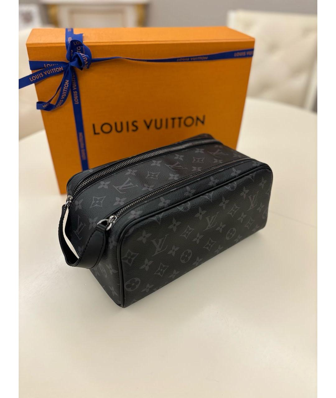 LOUIS VUITTON Черная косметичка, фото 8