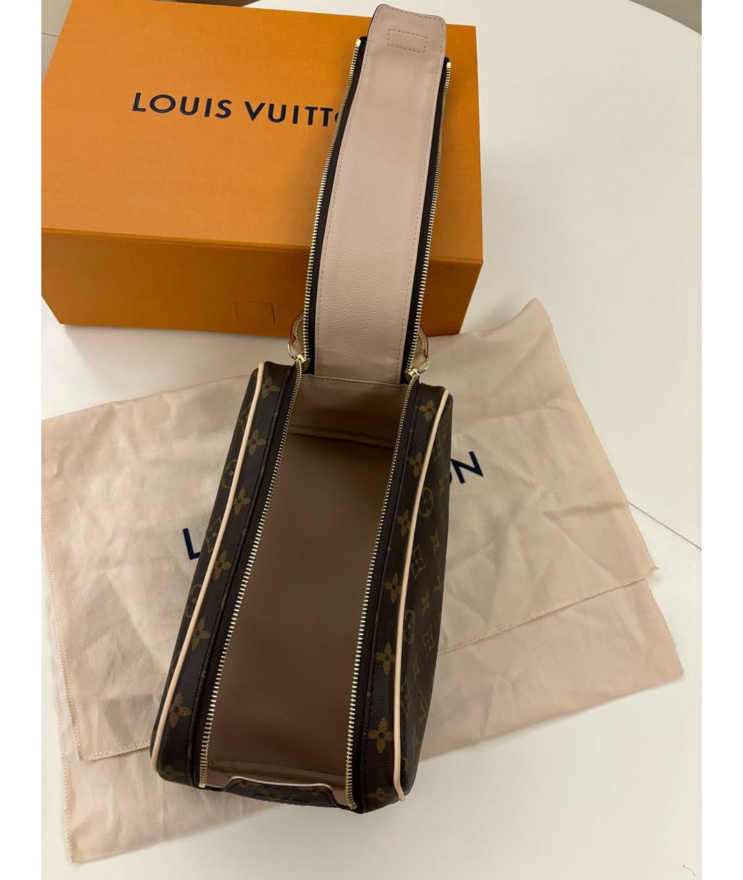 LOUIS VUITTON Коричневая косметичка, фото 6