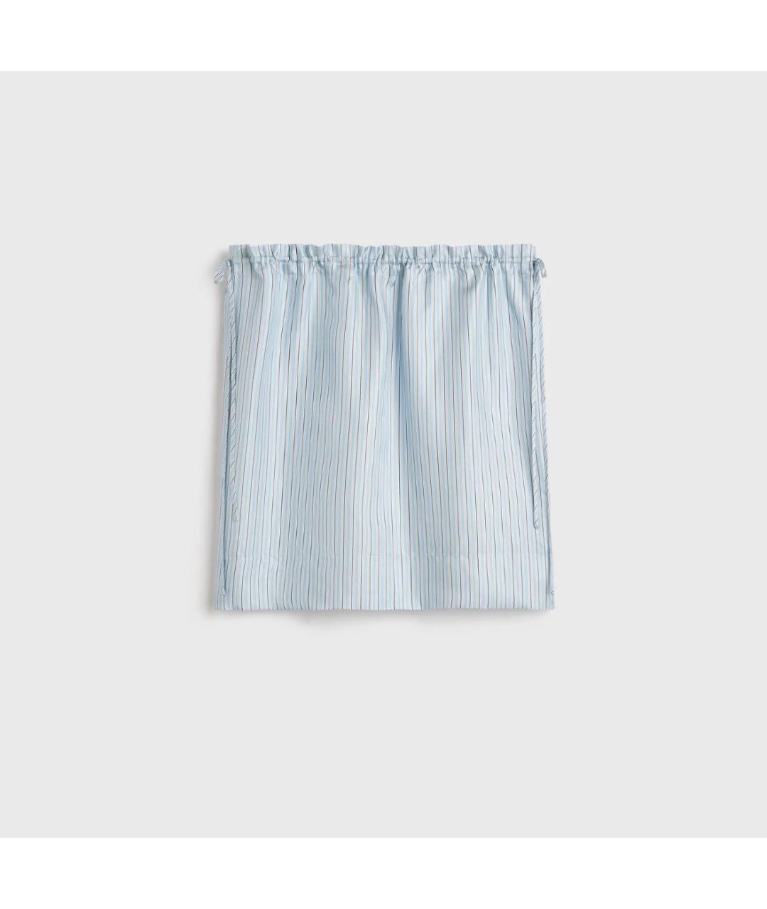 TOTEME Голубая шелковая юбка мини, фото 4