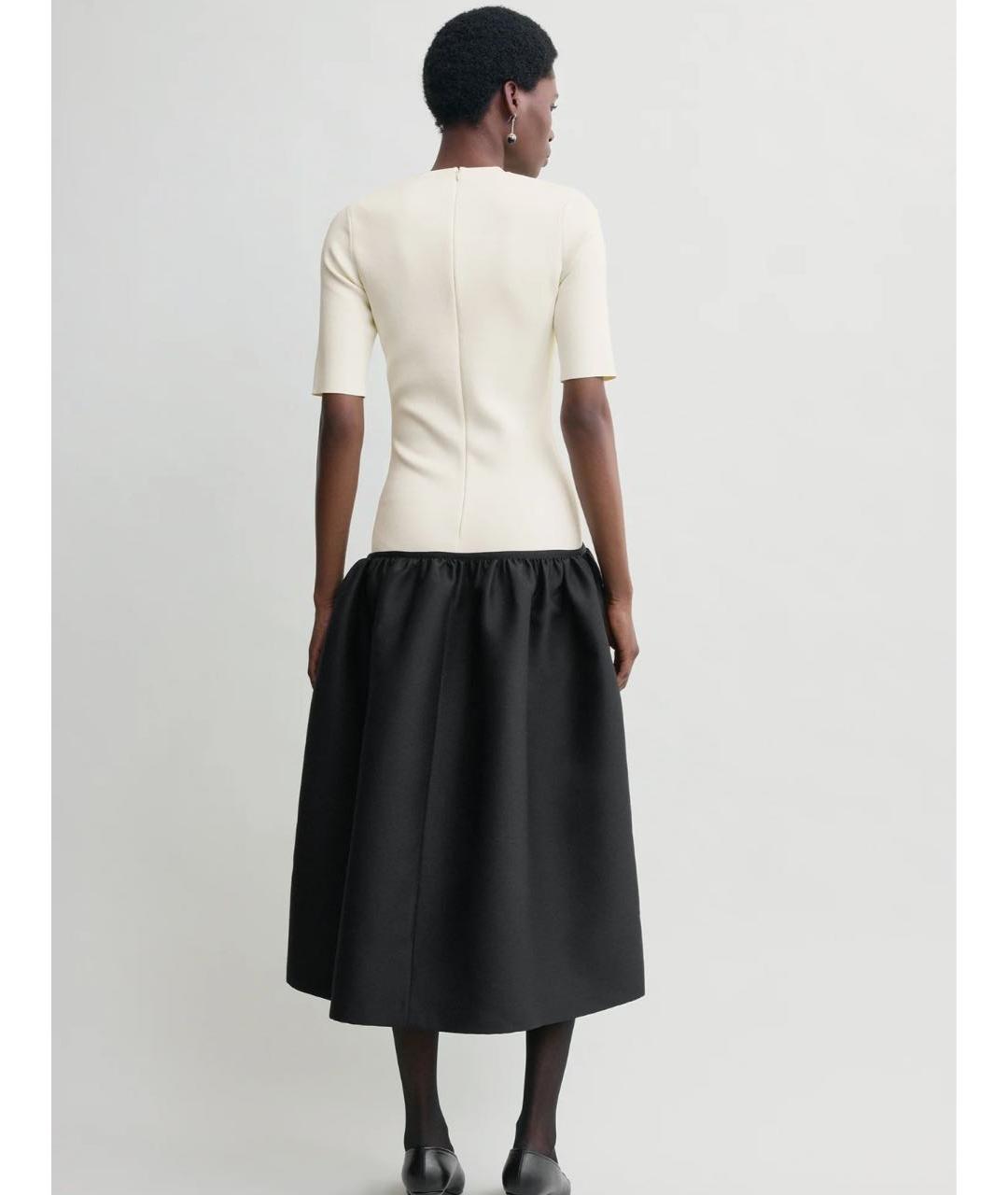 TOTEME Бежевое вискозное коктейльное платье, фото 2