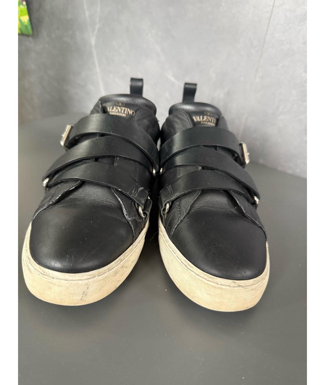 VALENTINO Черные кожаные кеды, фото 5