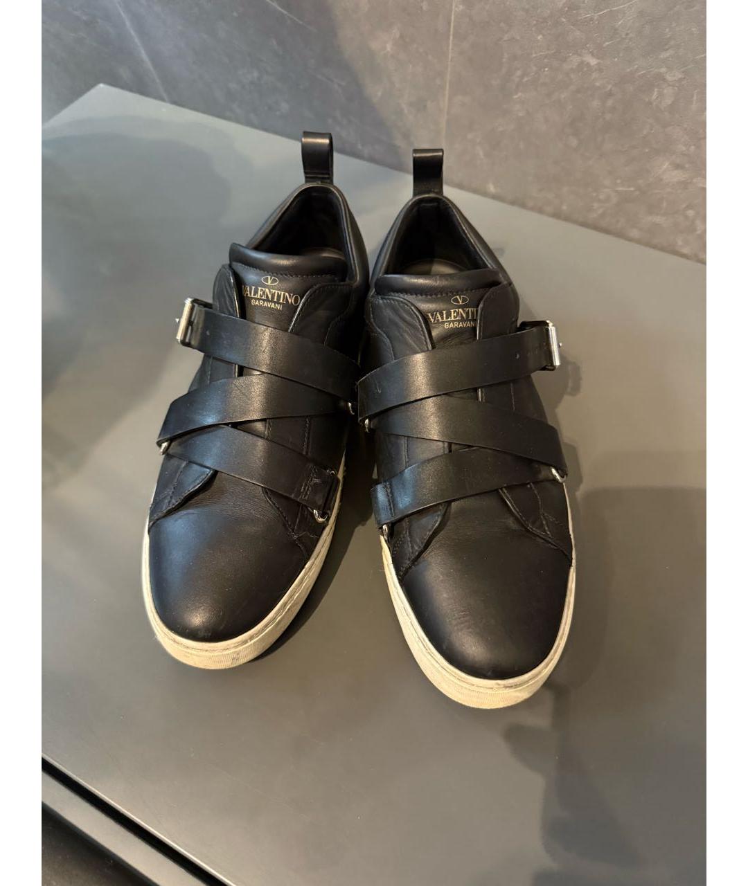 VALENTINO Черные кожаные кеды, фото 6