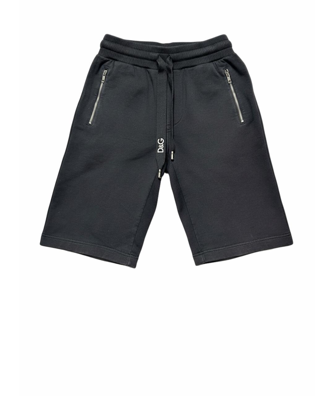 DOLCE&GABBANA Черные хлопковые шорты, фото 1