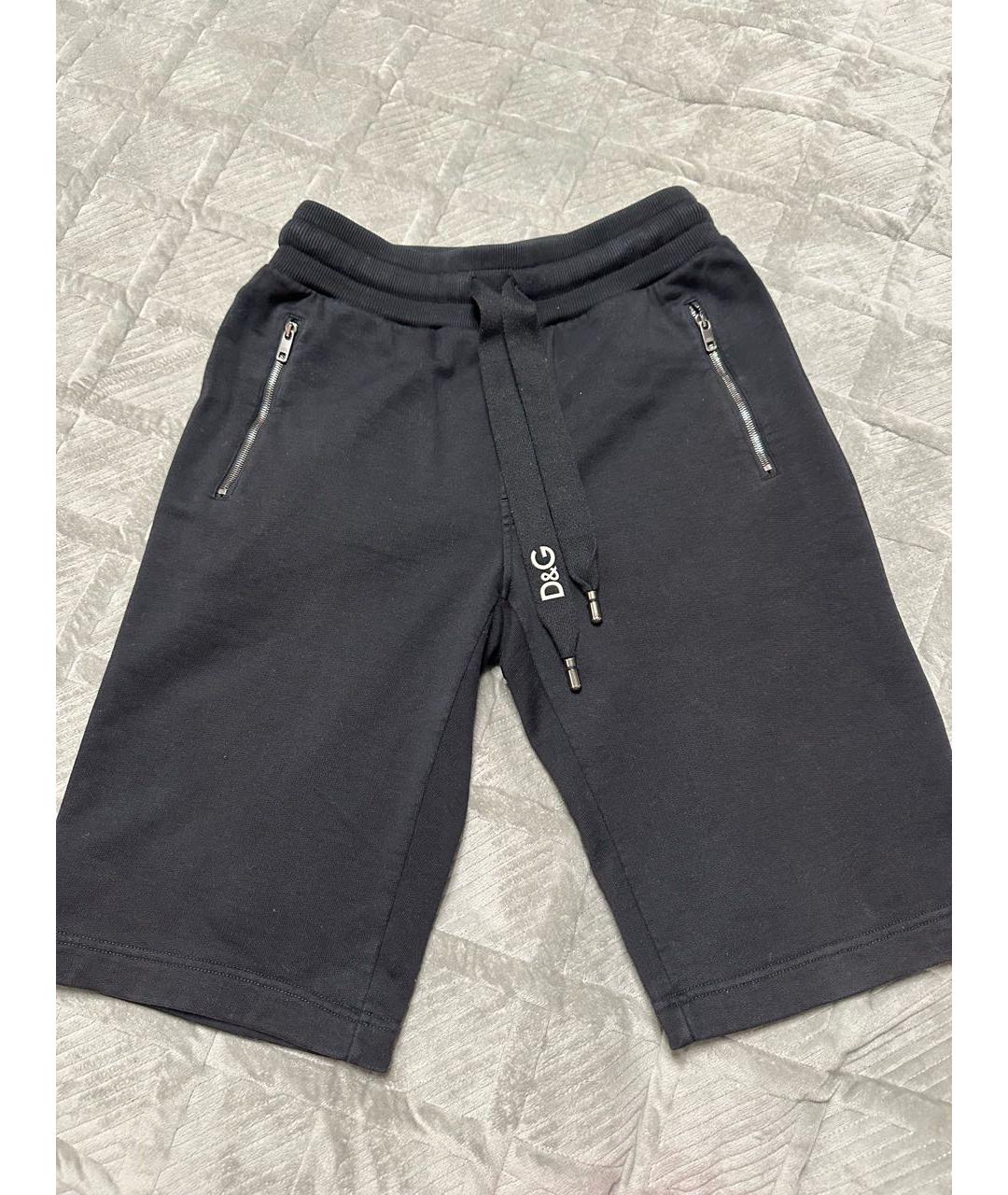 DOLCE&GABBANA Черные хлопковые шорты, фото 5