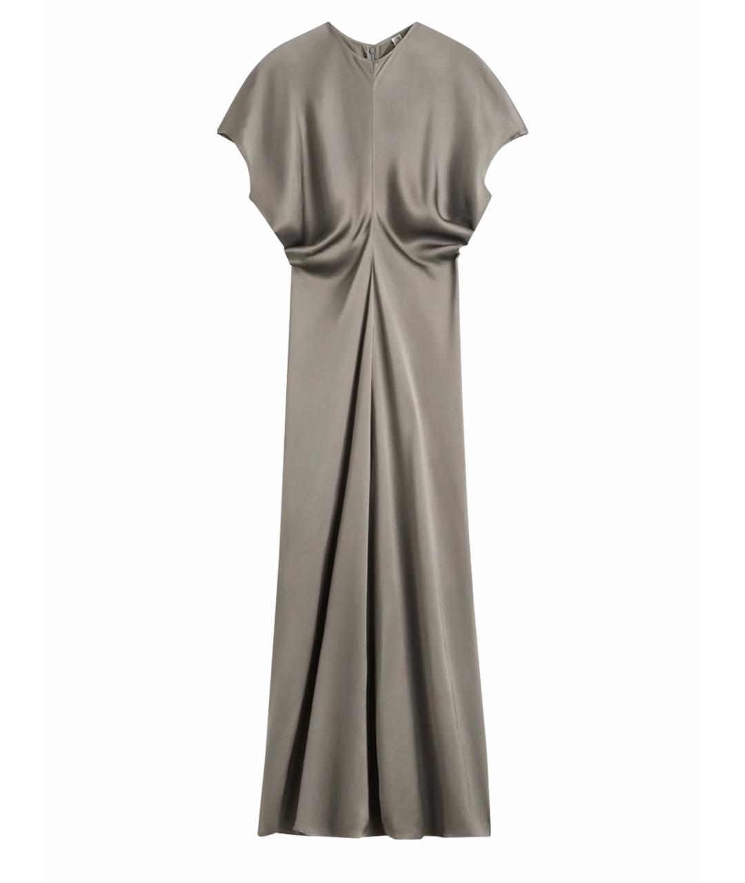 TOTEME Бежевое вискозное коктейльное платье, фото 1