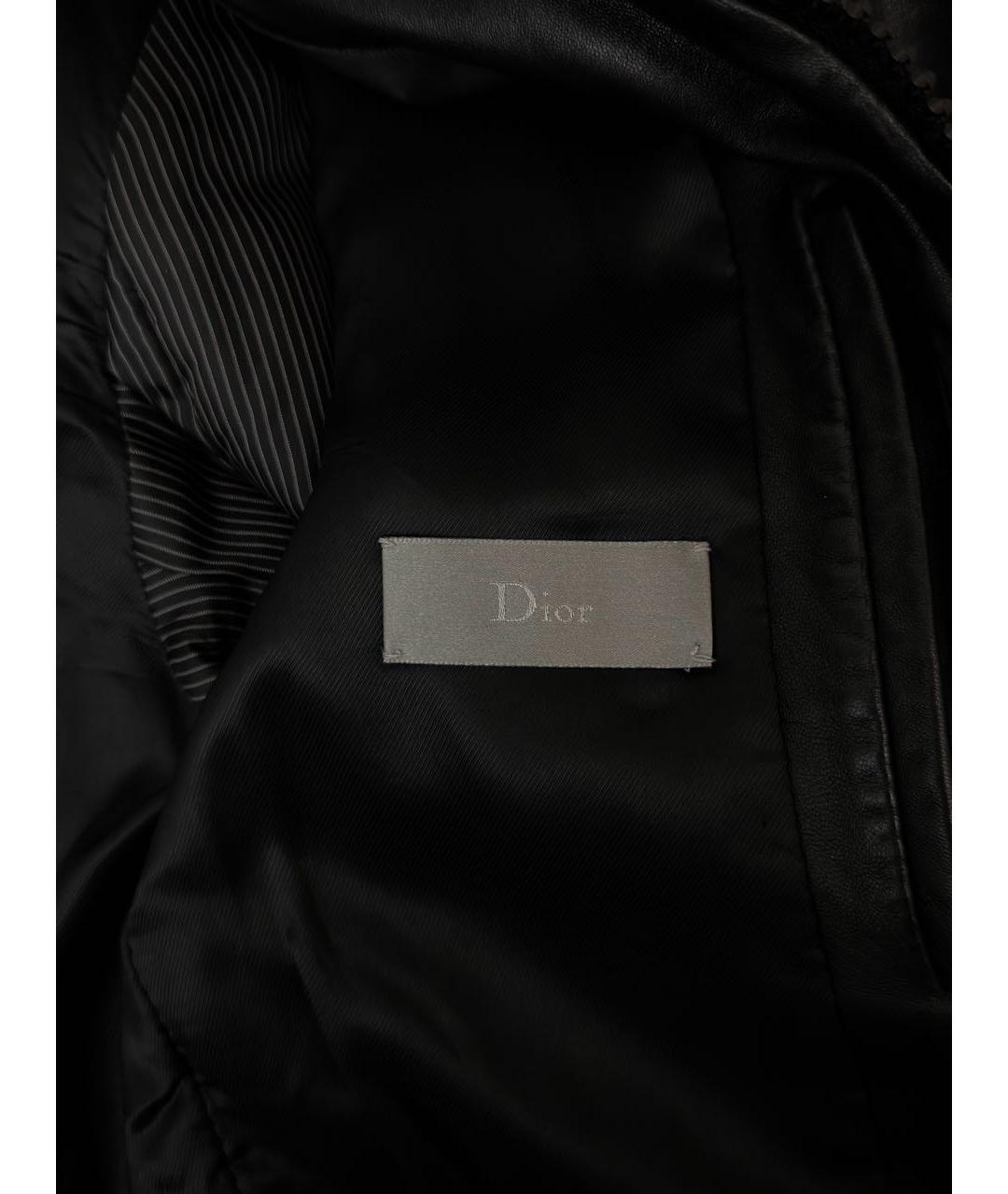 CHRISTIAN DIOR Черная кожаная куртка, фото 7
