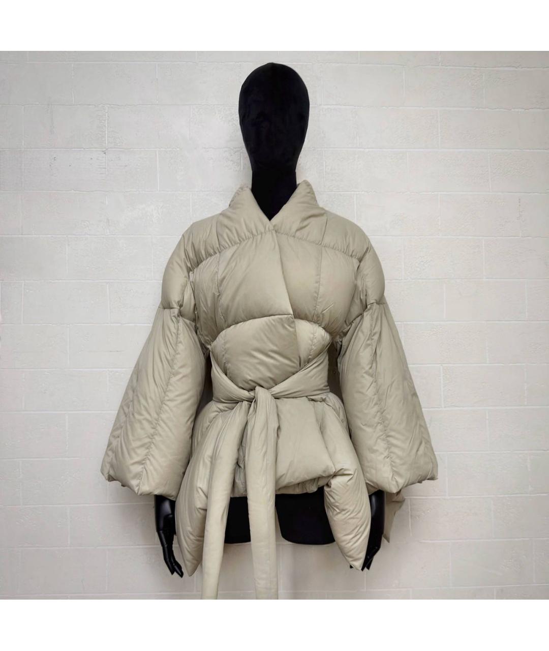 RICK OWENS Бежевый полиамидовый пуховик, фото 5