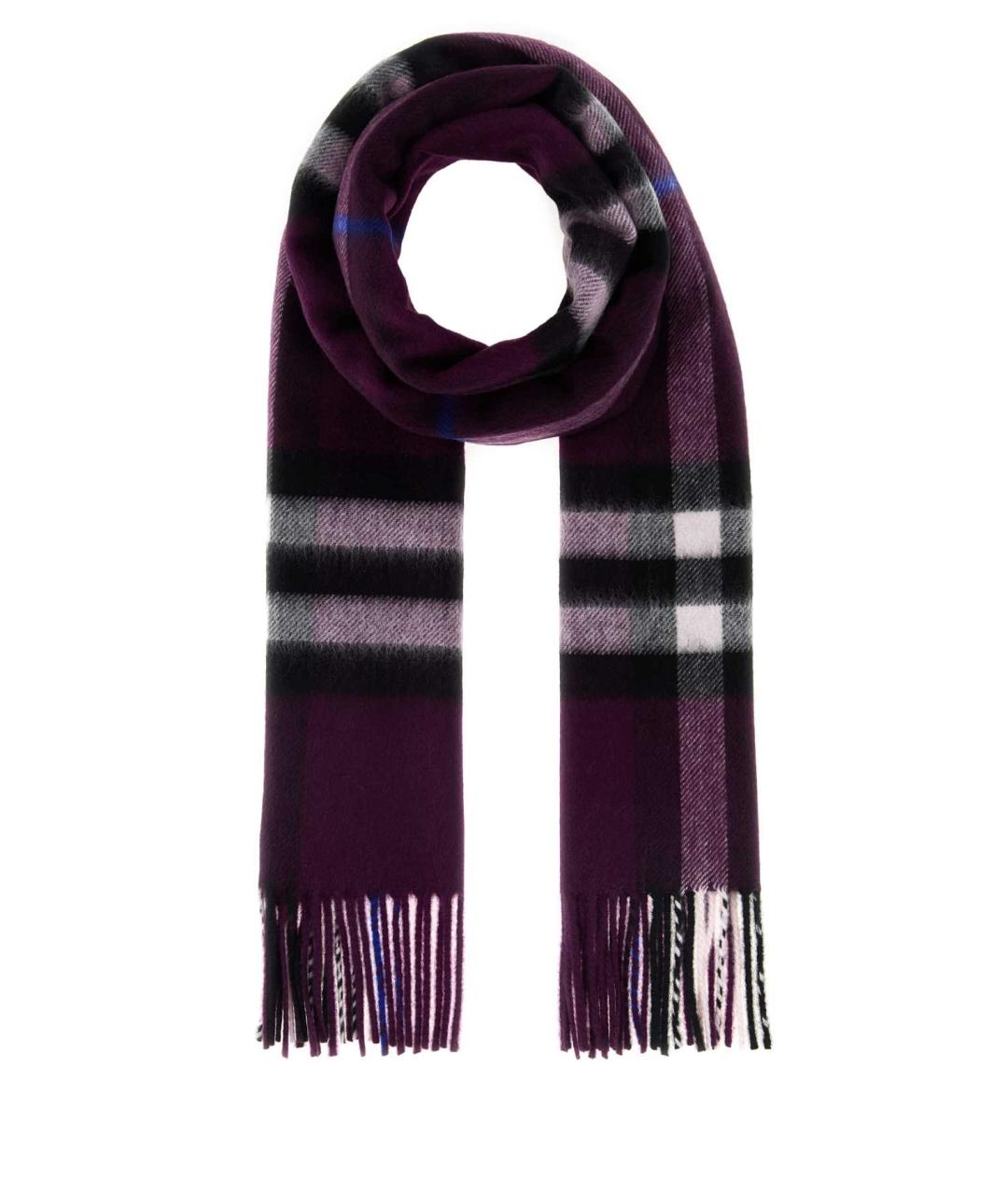 BURBERRY Фиолетовый кашемировый шарф, фото 2