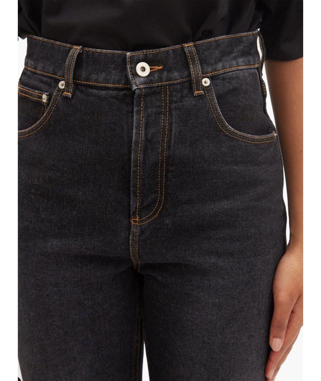 LOEWE Черные хлопковые прямые джинсы, фото 7