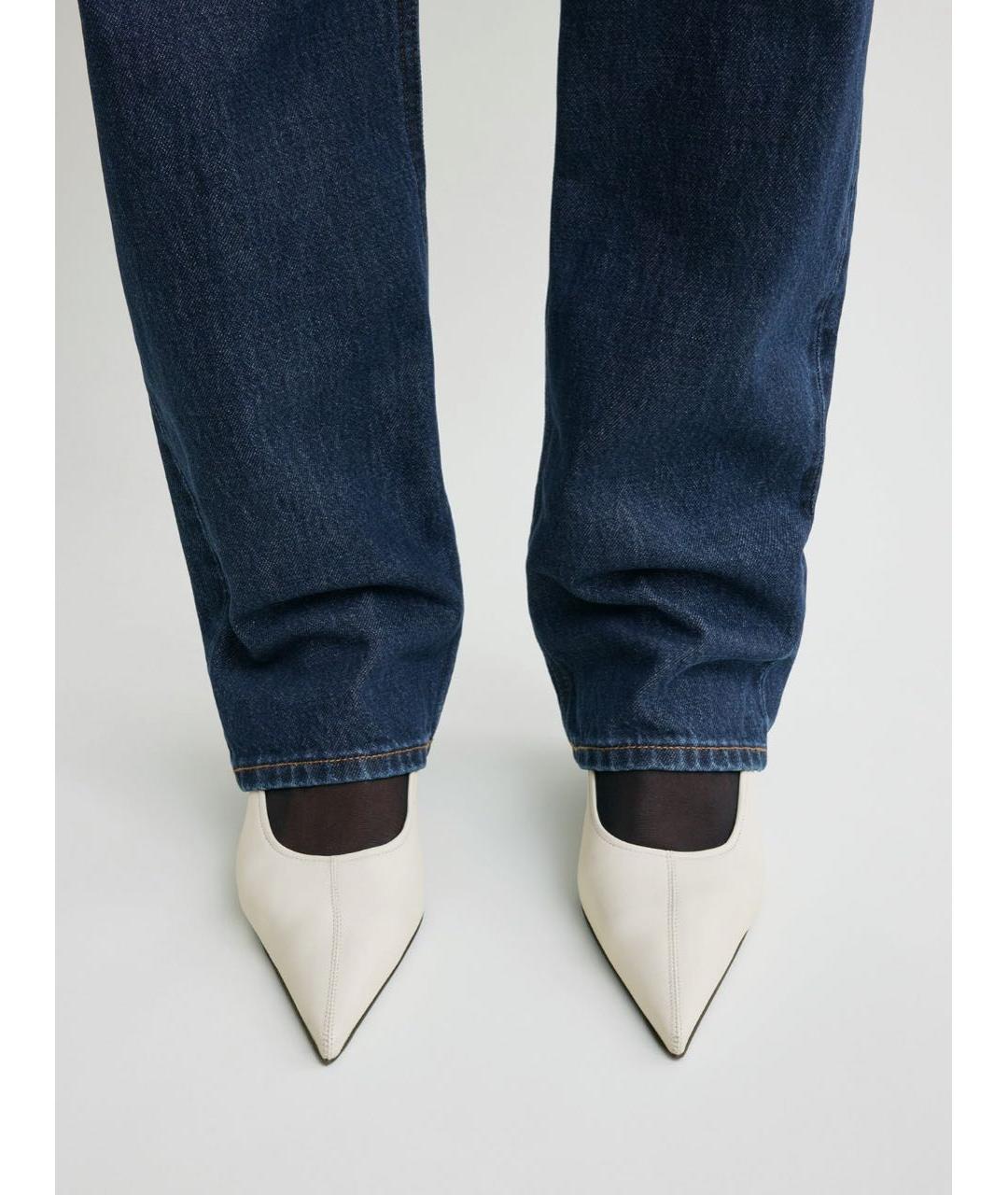 TOTEME Бежевые кожаные лодочки на низком каблуке, фото 2