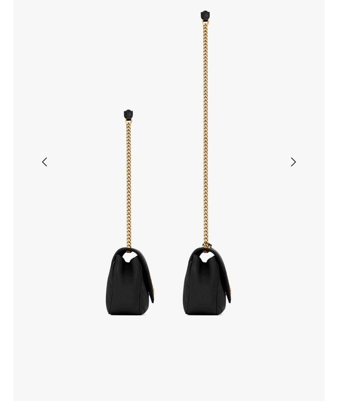 SAINT LAURENT Черная кожаная сумка через плечо, фото 6