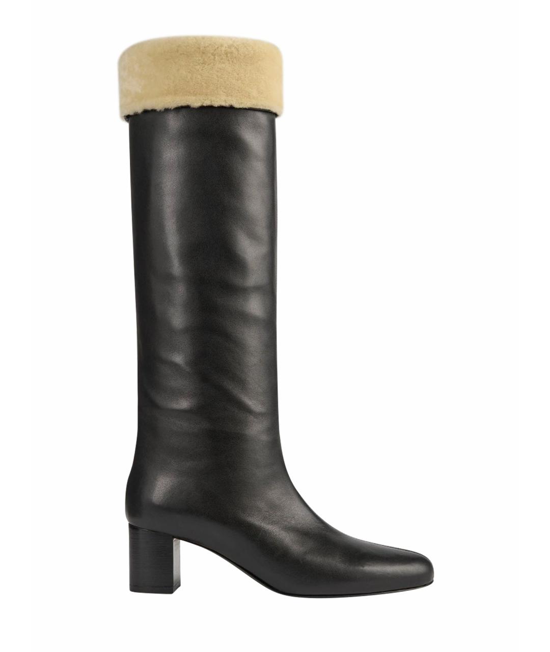 TOTEME Черные кожаные сапоги, фото 1