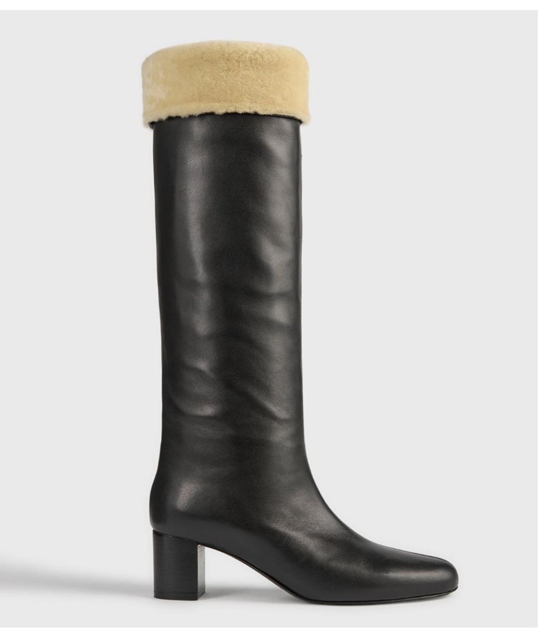 TOTEME Черные кожаные сапоги, фото 5