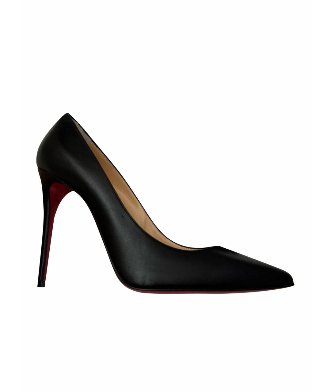 CHRISTIAN LOUBOUTIN Черные кожаные туфли, фото 5