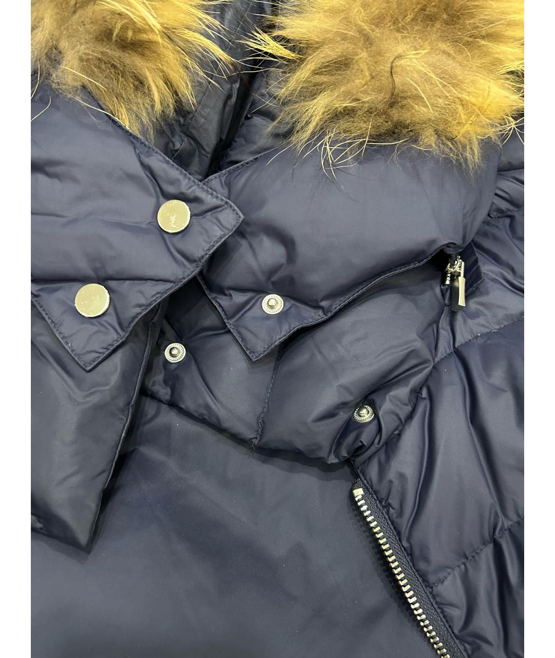 STEFANO RICCI Темно-синий пуховик, фото 4