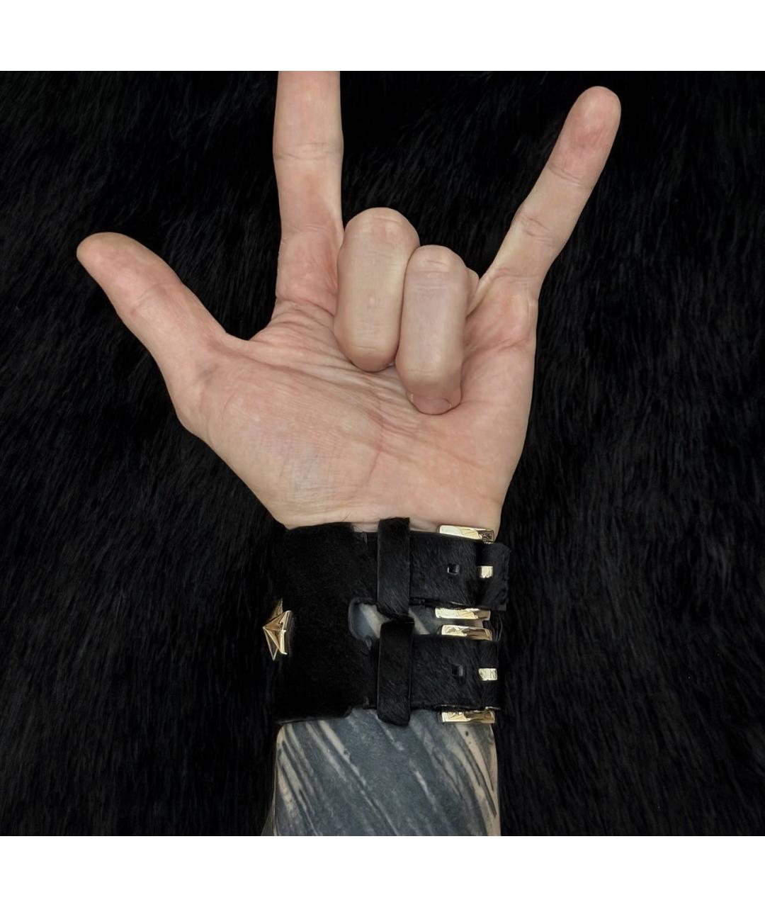 GIVENCHY Черный кожаный браслет, фото 7