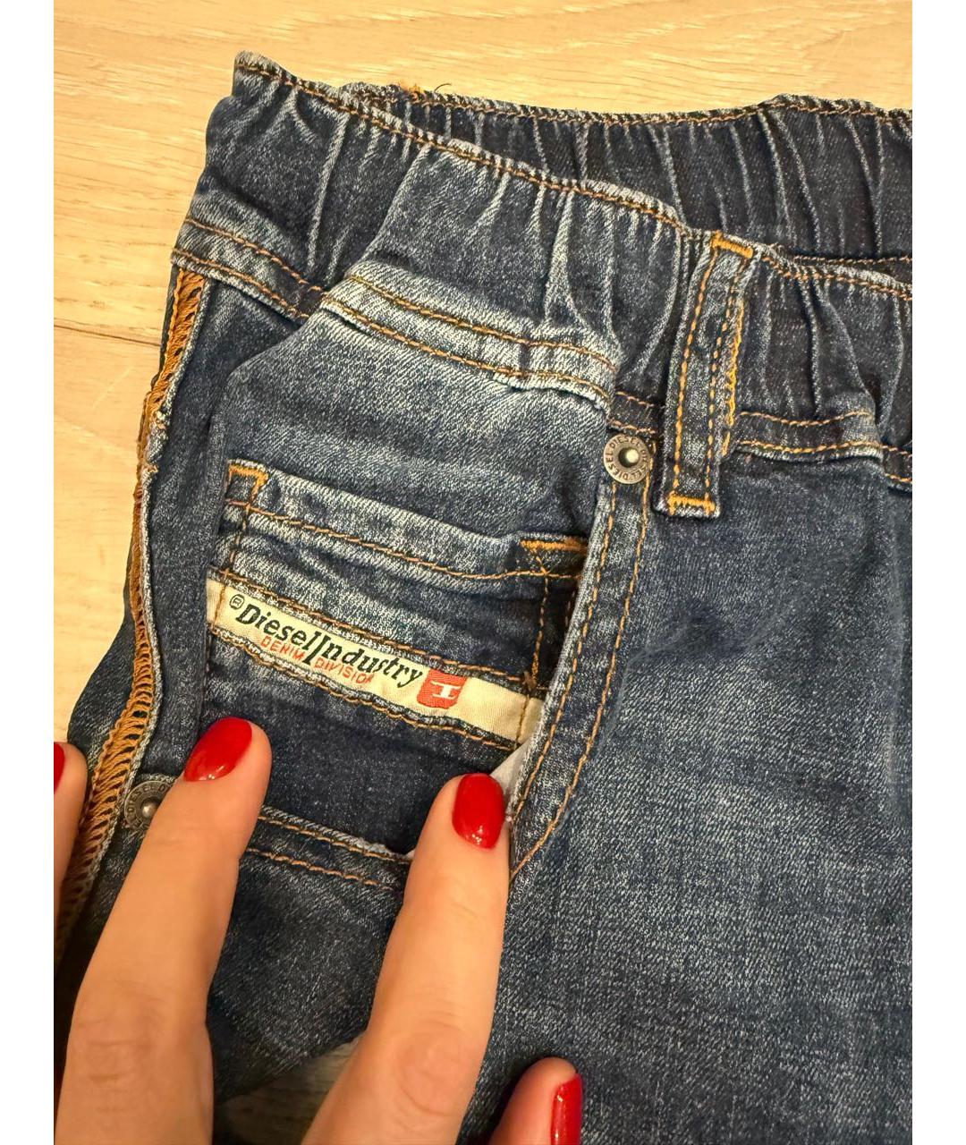 DIESEL Темно-синие деним детские шорты, фото 5