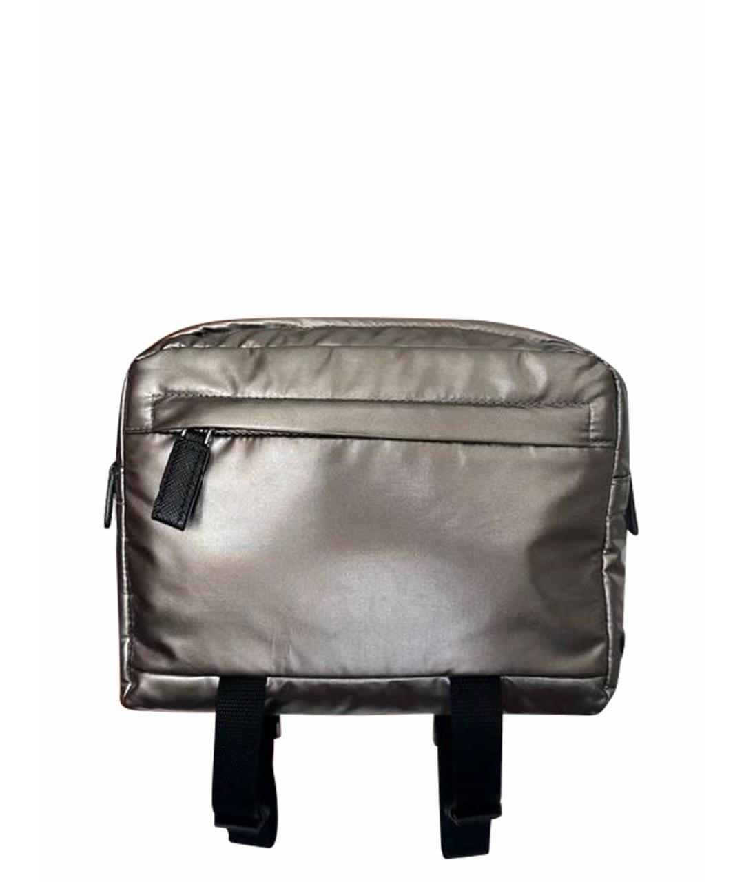 PRADA Серебряная кожаная сумка через плечо, фото 1