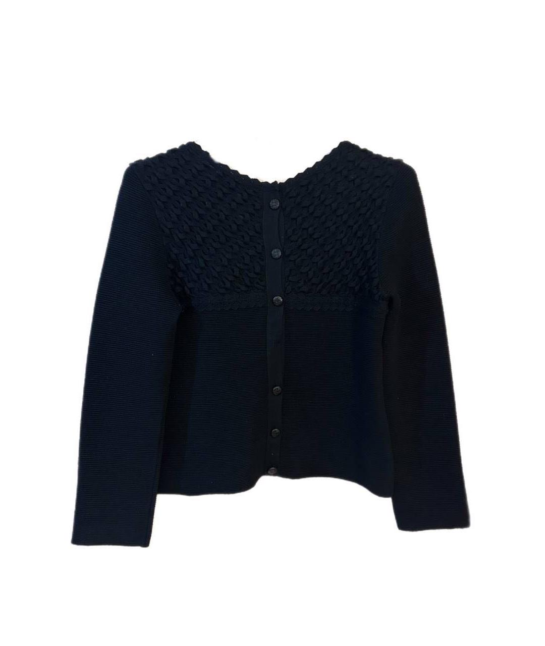 CHANEL Черный шерстяной кардиган, фото 8