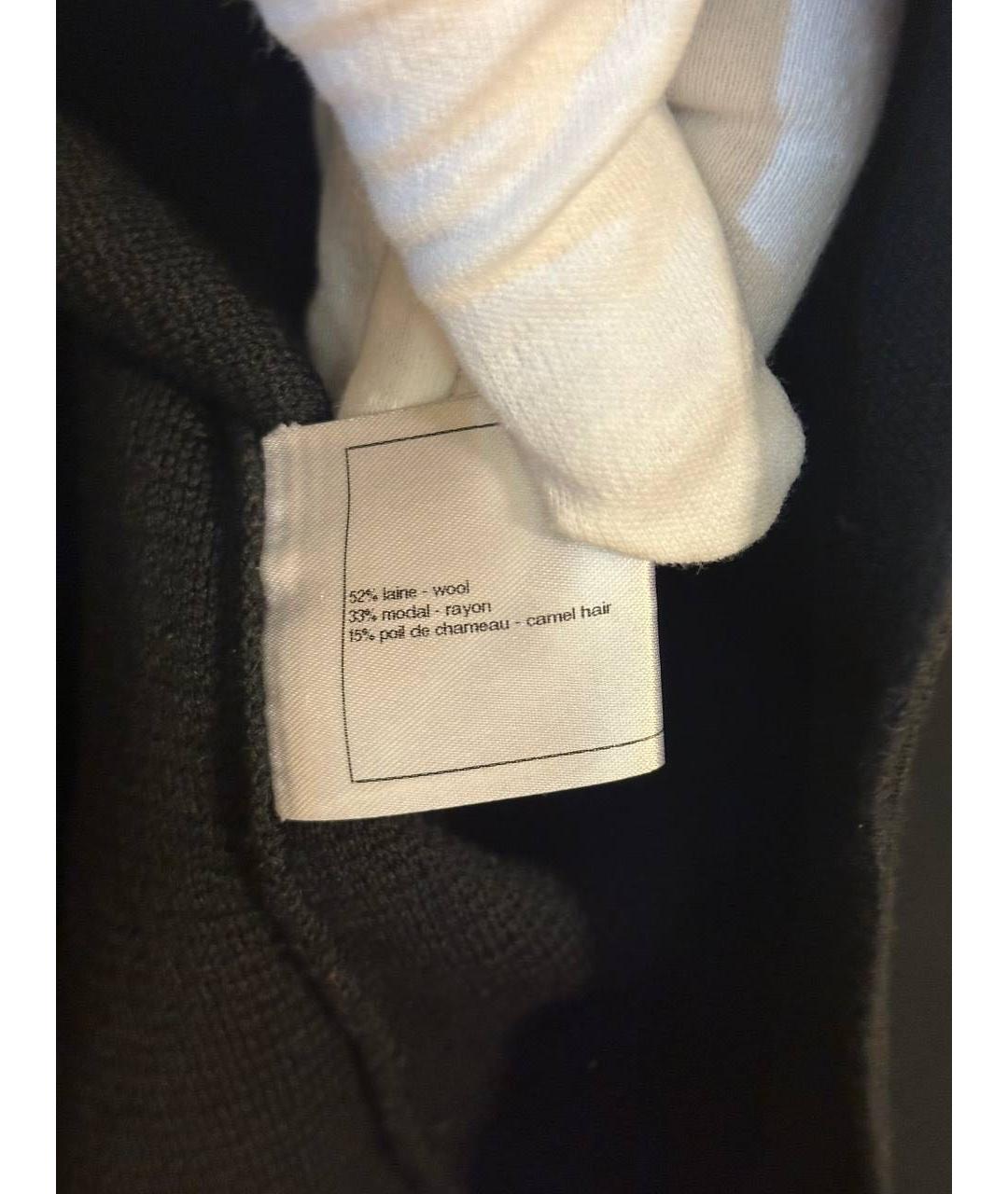 CHANEL Черный шерстяной кардиган, фото 6