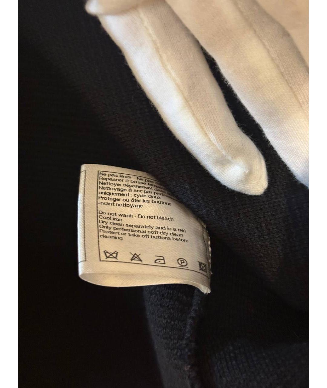CHANEL Черный шерстяной кардиган, фото 7