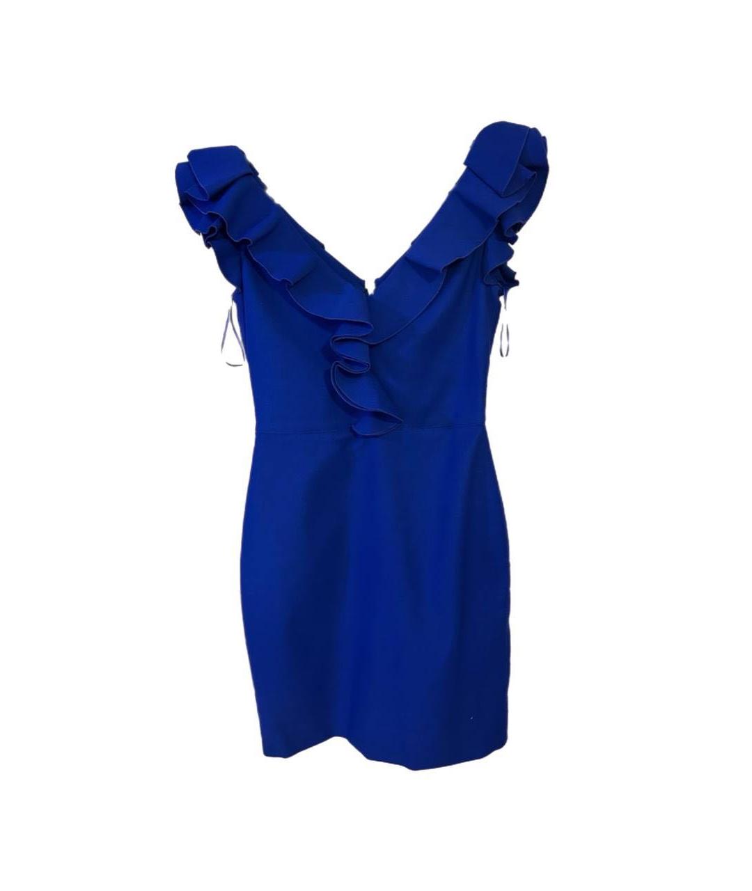 LANVIN Синее полиамидовое коктейльное платье, фото 5