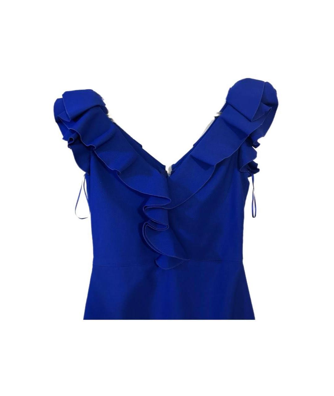 LANVIN Синее полиамидовое коктейльное платье, фото 4