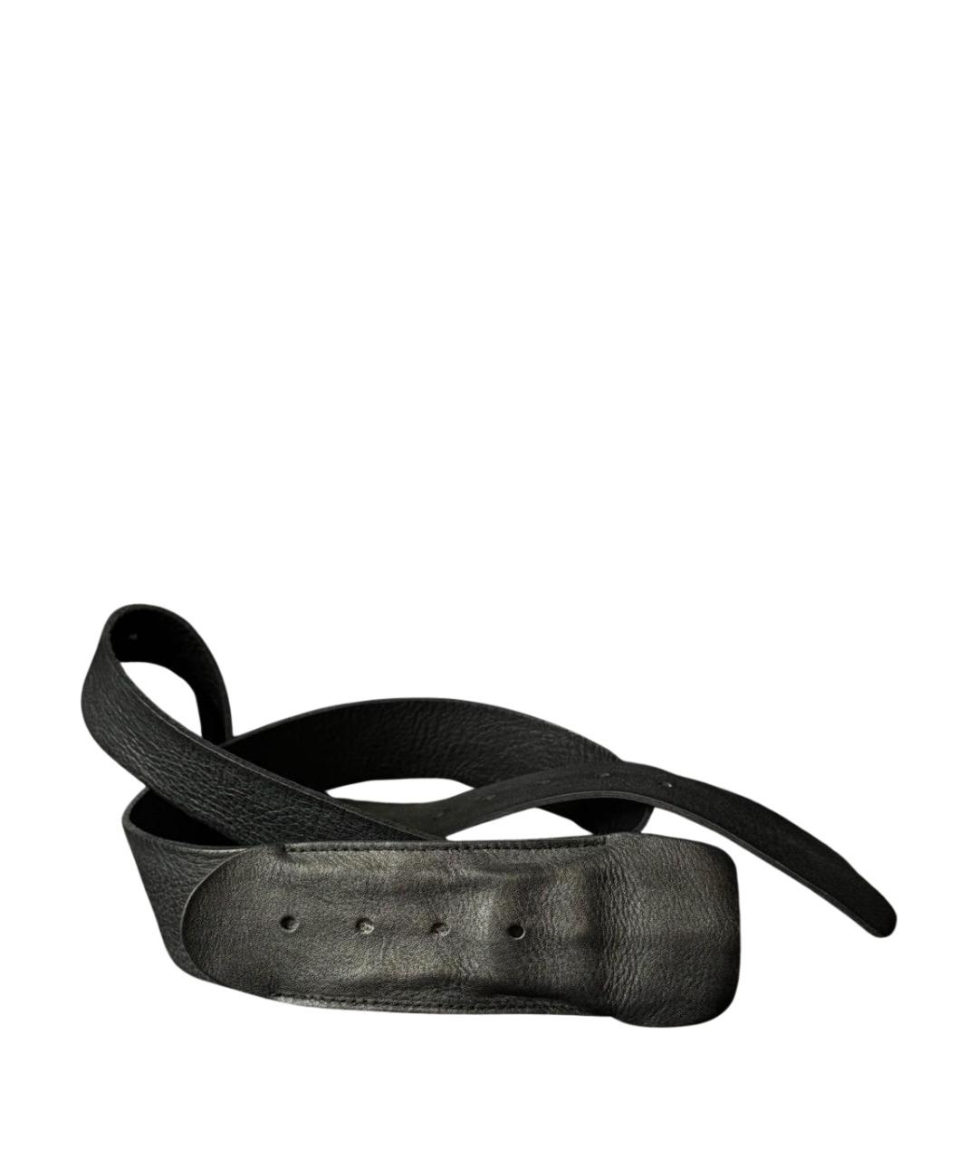 ANN DEMEULEMEESTER Черный кожаный ремень, фото 1