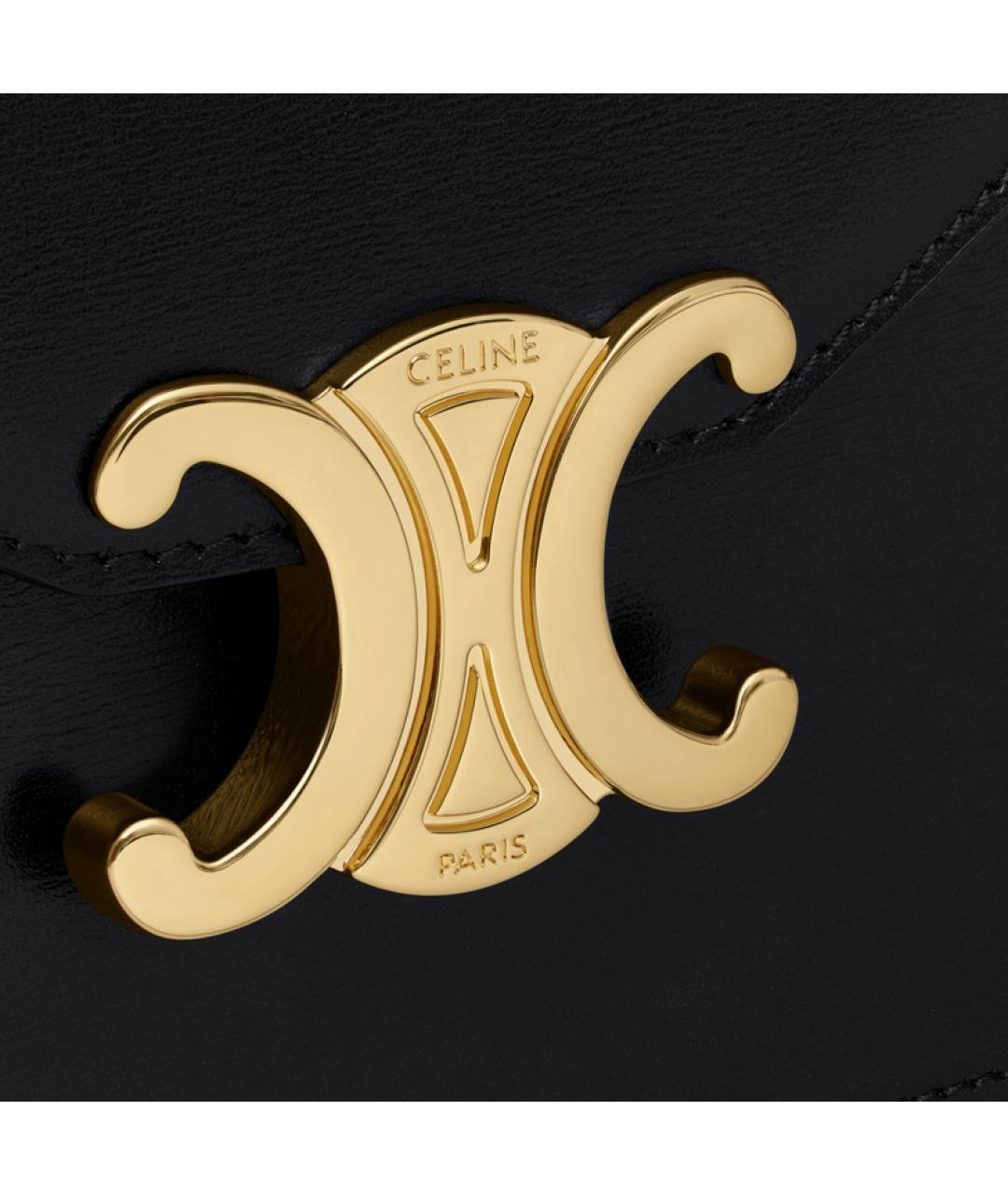 CELINE Черный кожаный кошелек, фото 5