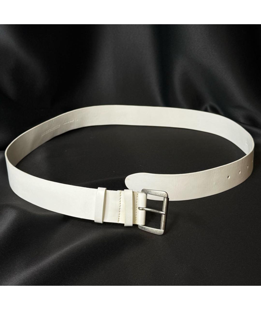 ANN DEMEULEMEESTER Белый кожаный ремень, фото 2