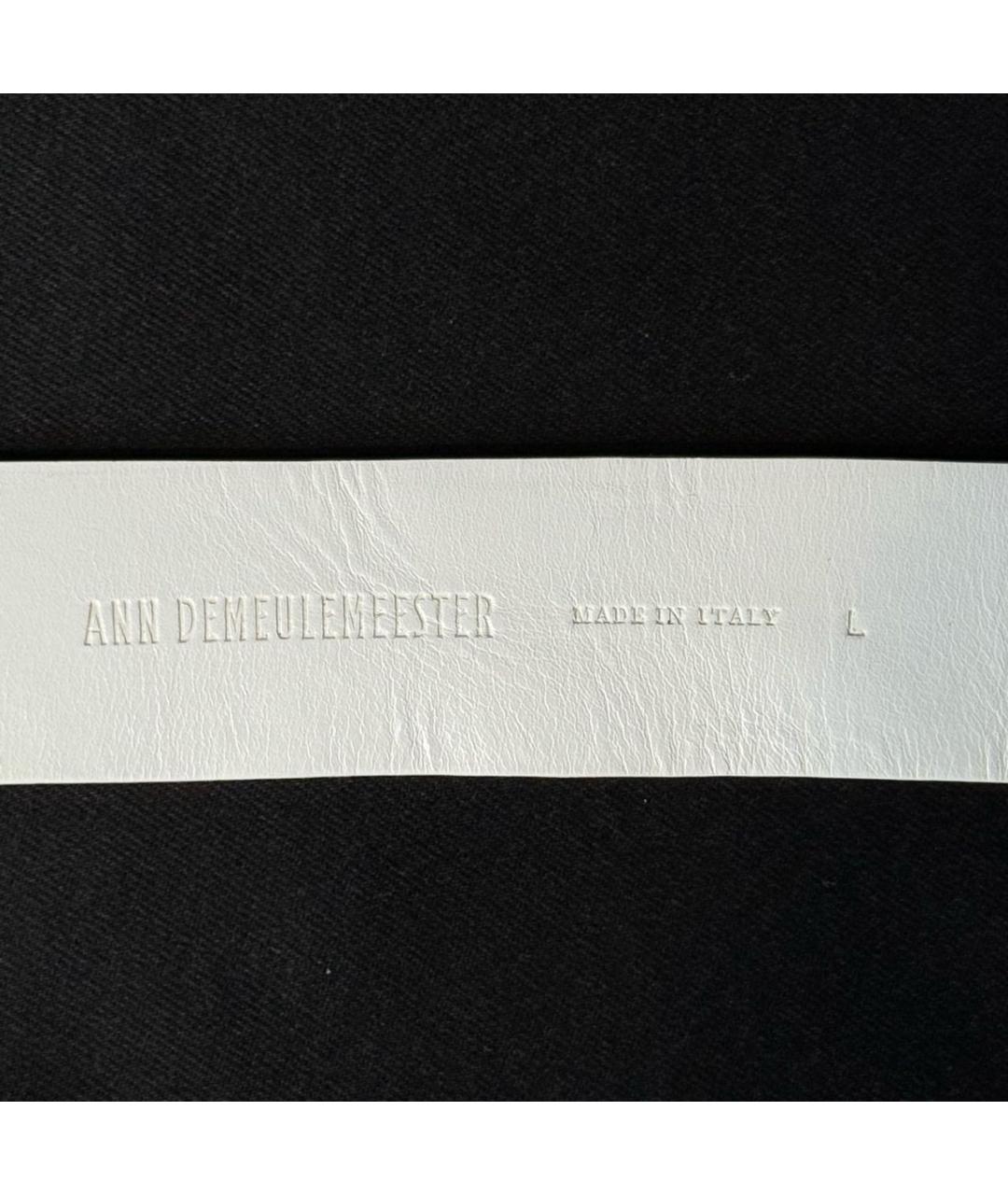 ANN DEMEULEMEESTER Белый кожаный ремень, фото 6