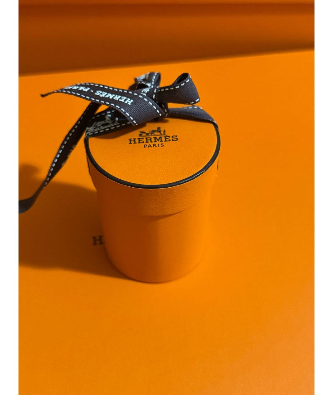 HERMES Оранжевый шелковый платок, фото 4