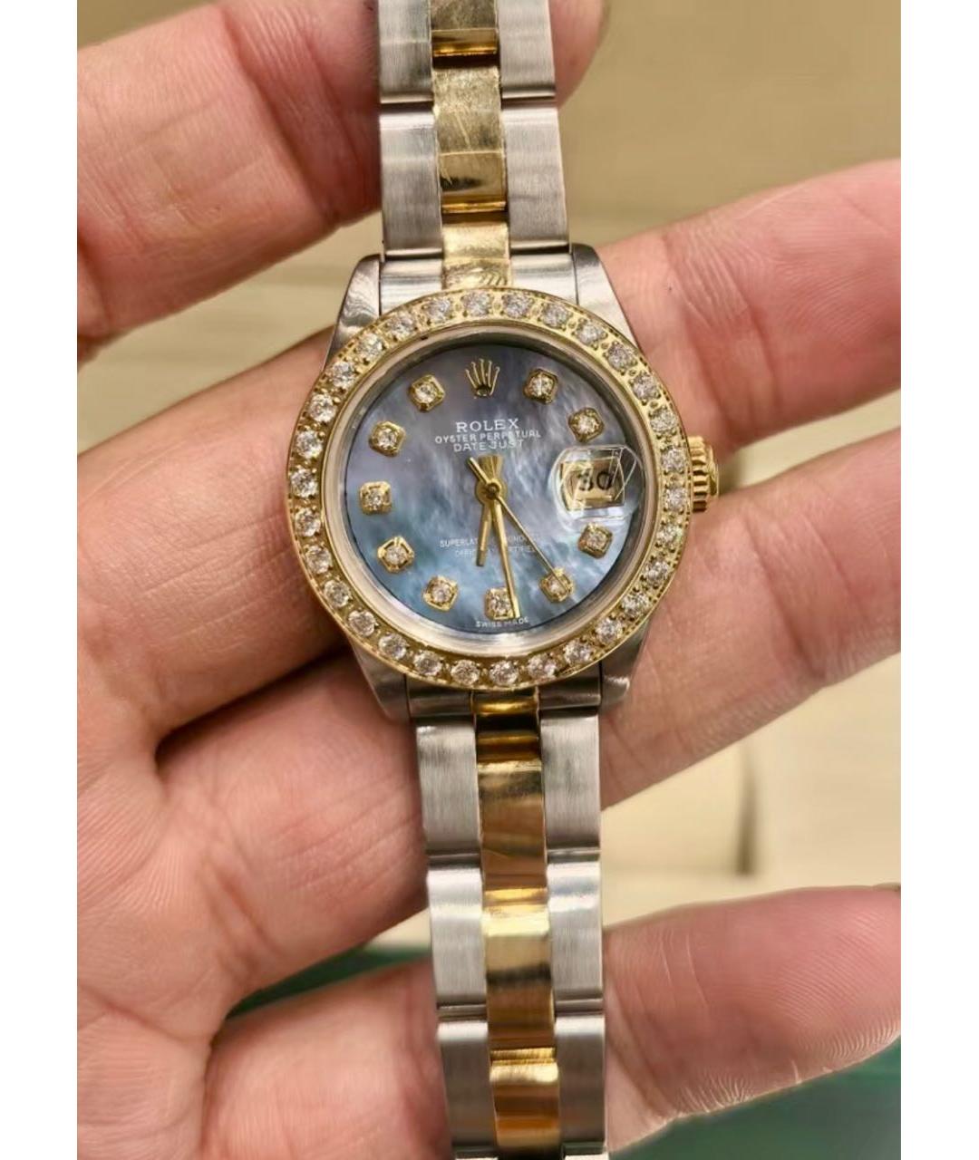 ROLEX Серебряные часы из желтого золота, фото 2