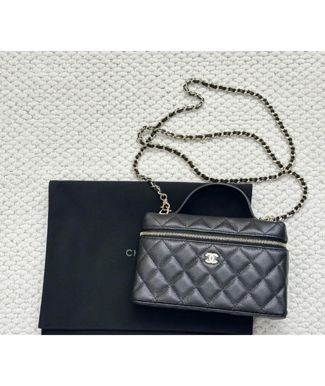 CHANEL Черная кожаная сумка через плечо, фото 2