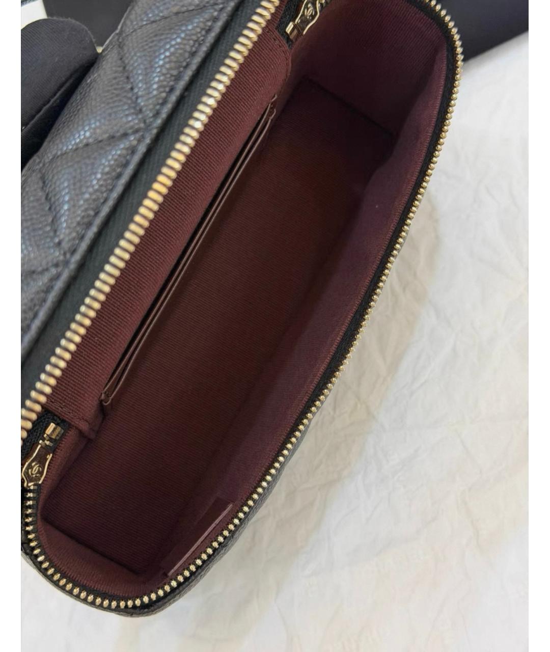 CHANEL Черная кожаная сумка через плечо, фото 4