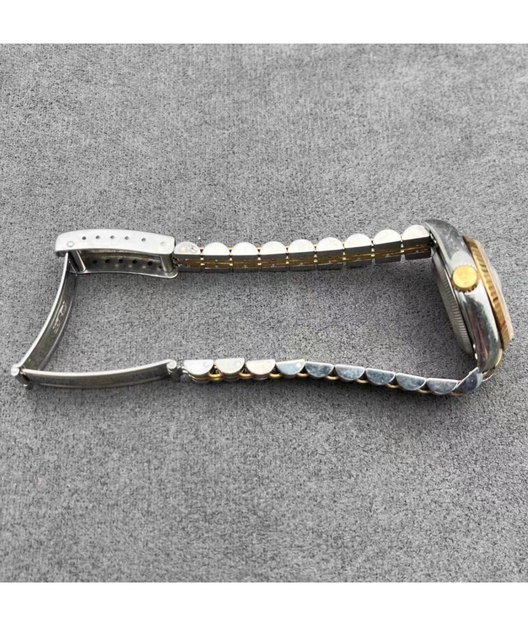 ROLEX Белые часы из желтого золота, фото 5