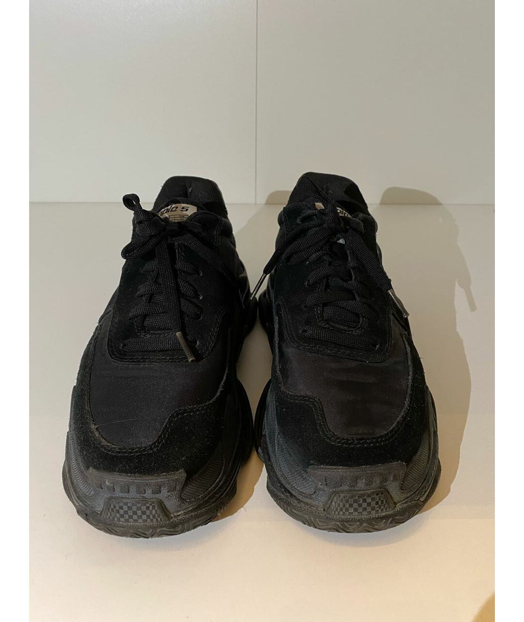 BALENCIAGA Черные кожаные кроссовки, фото 2