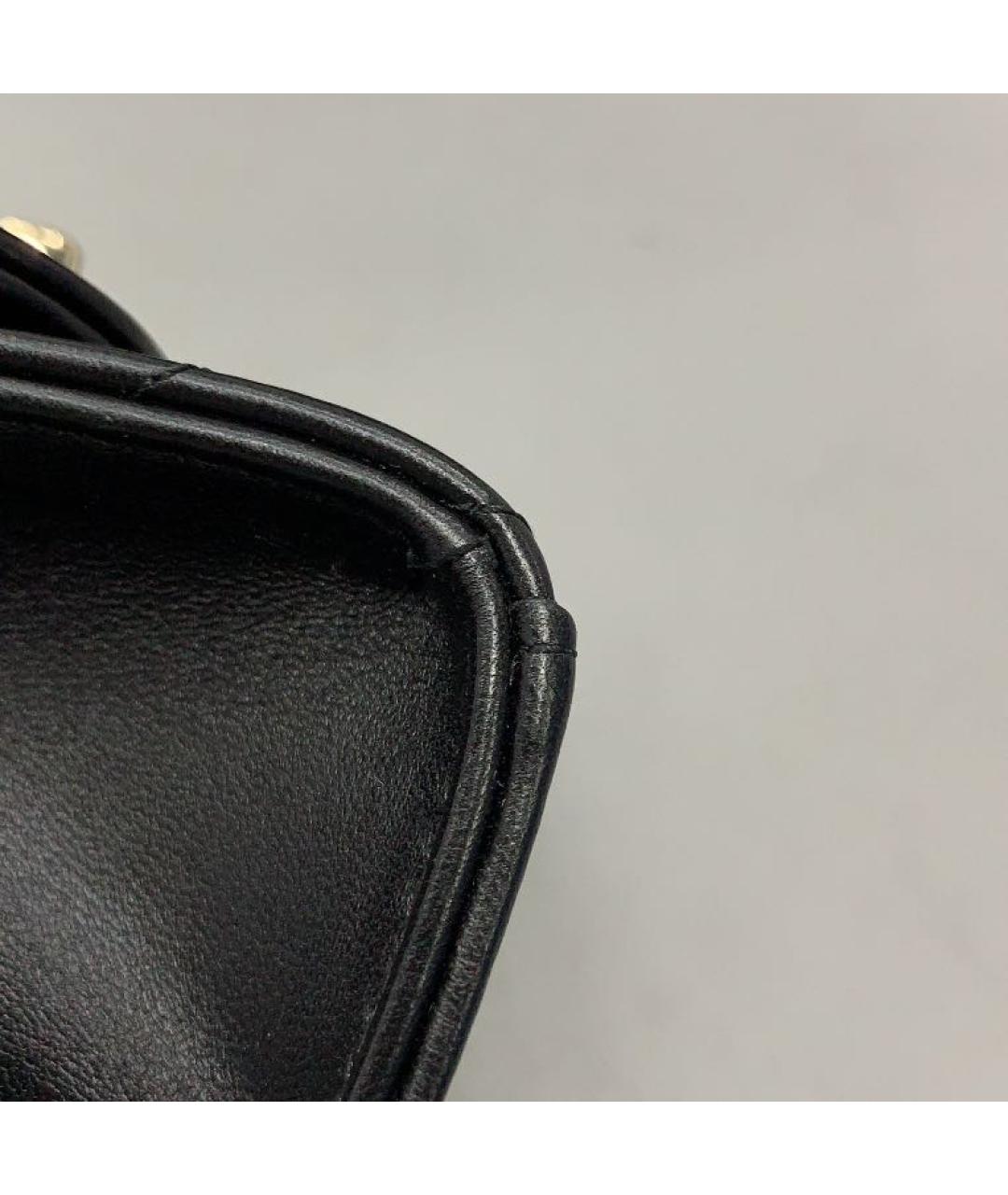 CHANEL Черная кожаная сумка через плечо, фото 5