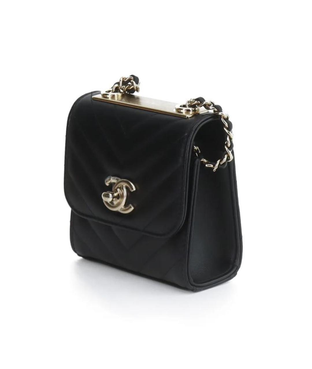 CHANEL Черная кожаная сумка через плечо, фото 2