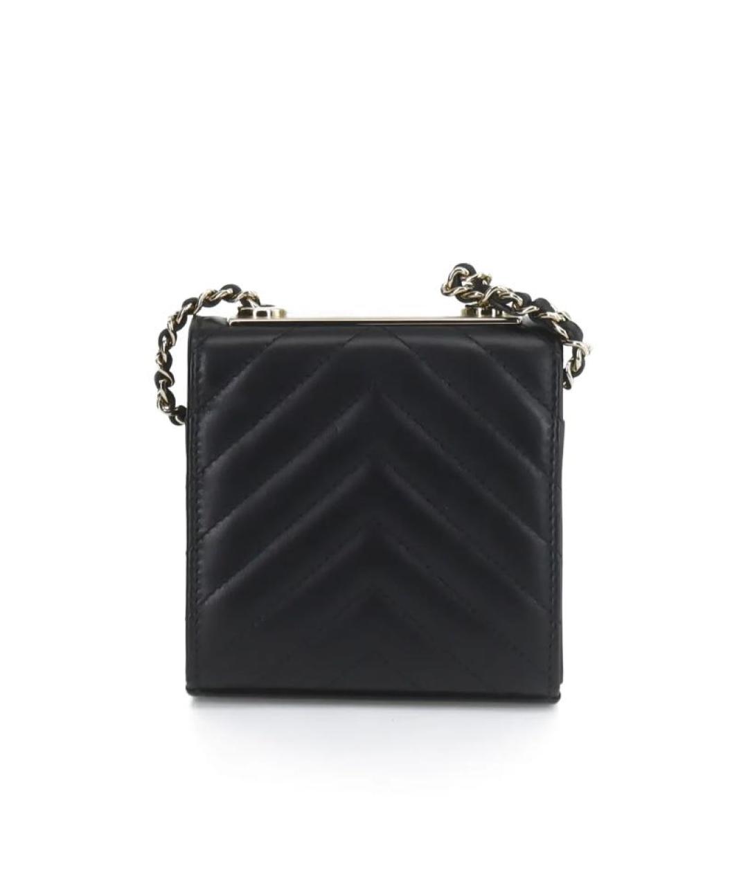 CHANEL Черная кожаная сумка через плечо, фото 3