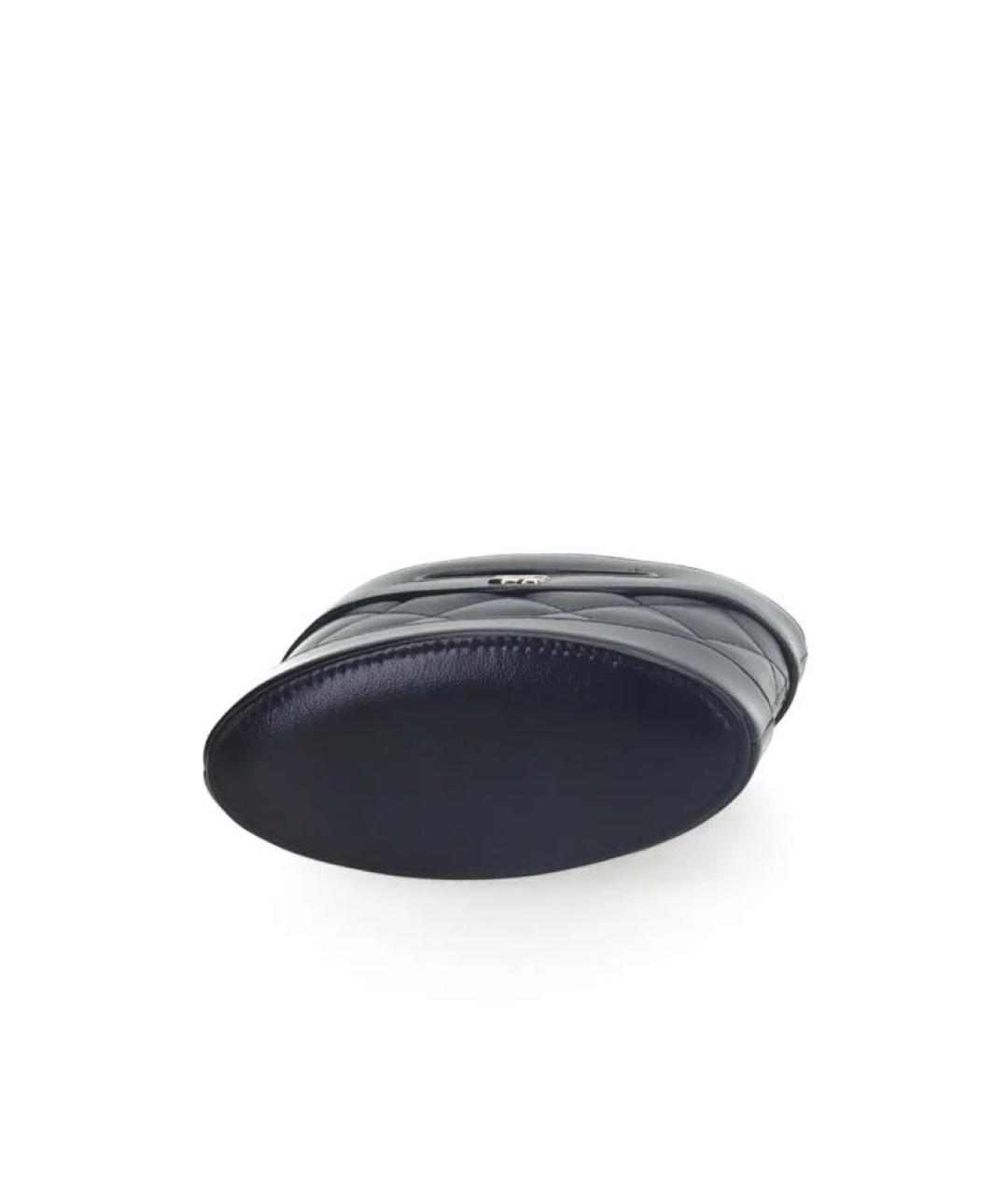 CHANEL Черная кожаная сумка с короткими ручками, фото 4