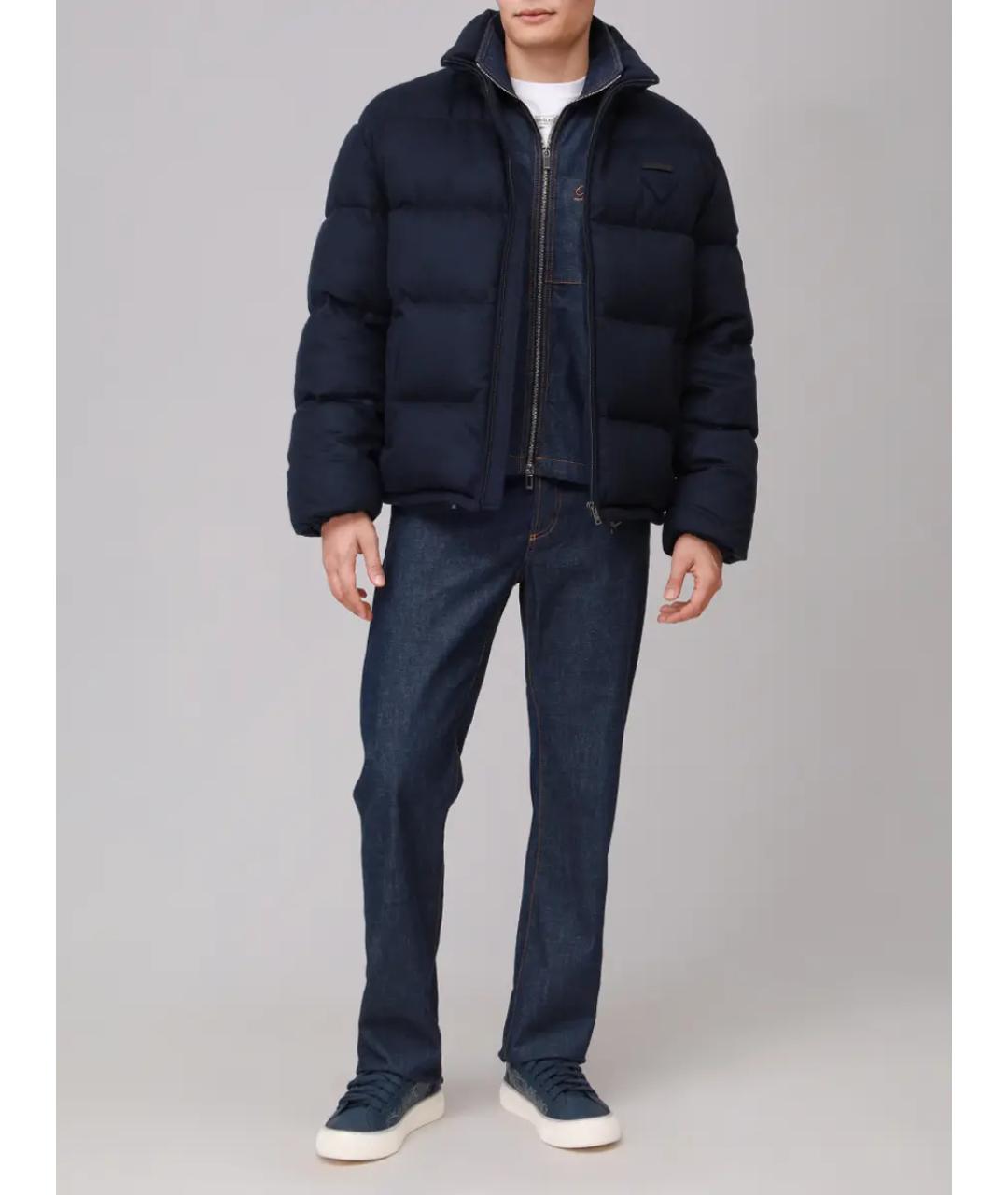 PRADA Синий кашемировый пуховик, фото 2