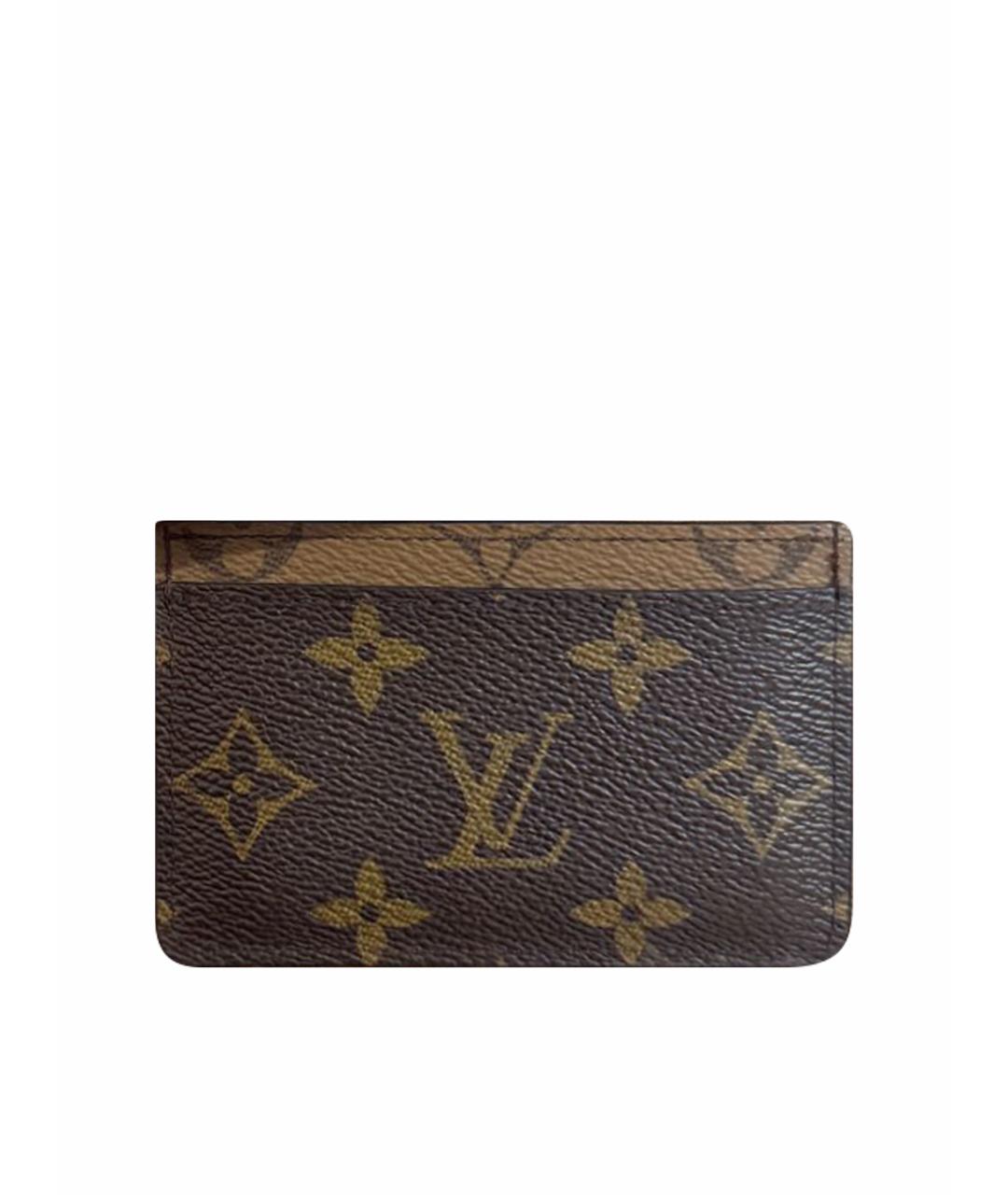 LOUIS VUITTON Коричневый кардхолдер, фото 1